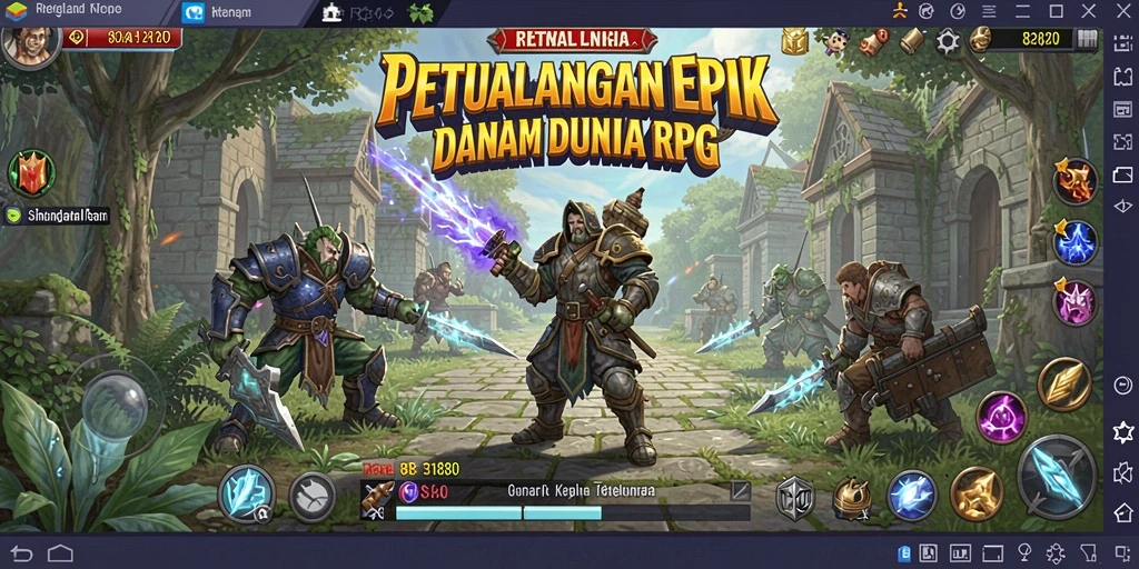 Tampilan gameplay RPG yang mendebarkan di 8180.