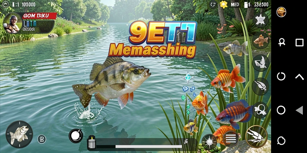 Tampilan gameplay 9ET dengan pengalaman memancing yang seru.