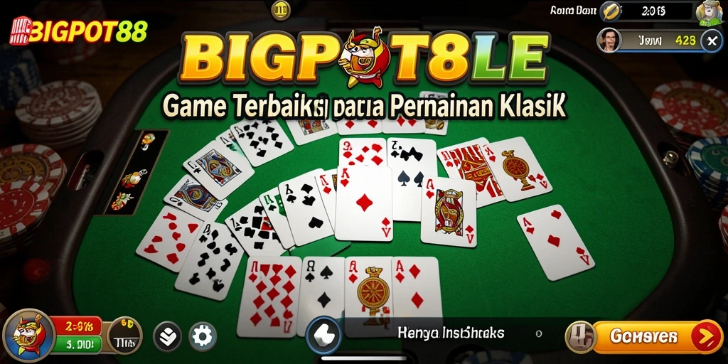 Tampilan menarik gameplay Gaple di BIGPOT88.