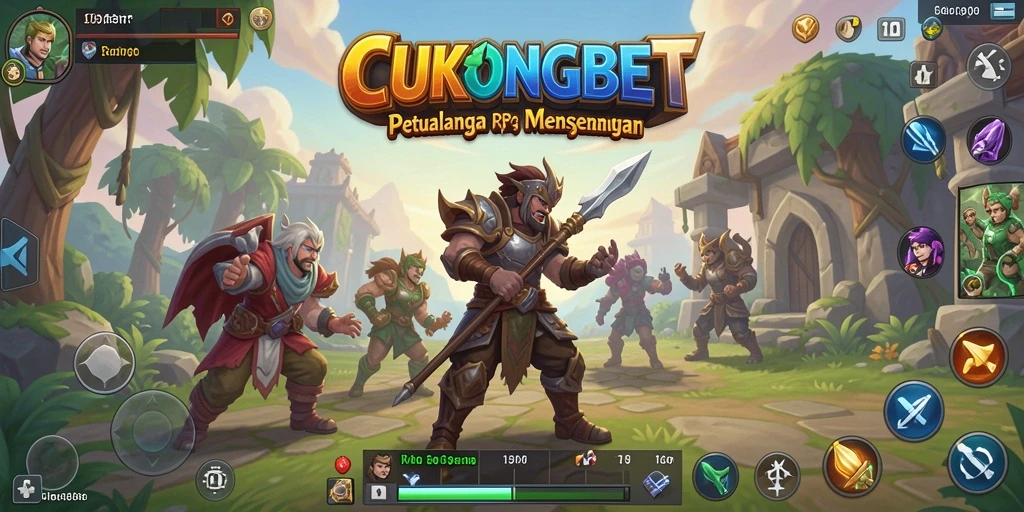 Gameplay CUKONGBET menampilkan karakter dalam pertempuran epik.