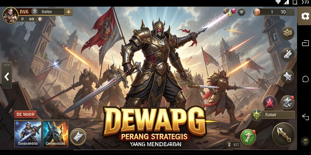 Tampilan gameplay DEWAPG yang mendebarkan dalam strategi pertempuran.