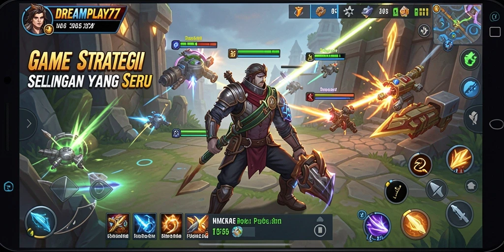 Tampilan gameplay seru di DREAMPLAY77 dengan strategi mendalam.
