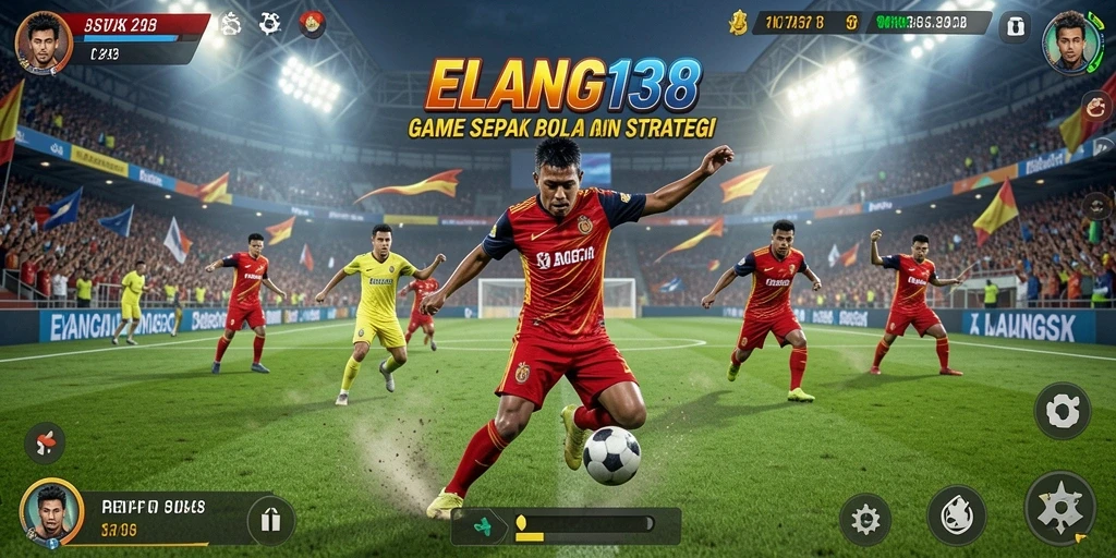 Screenshot gameplay <strong>ELANG138</strong> menunjukkan aksi sepak bola yang mendebarkan.