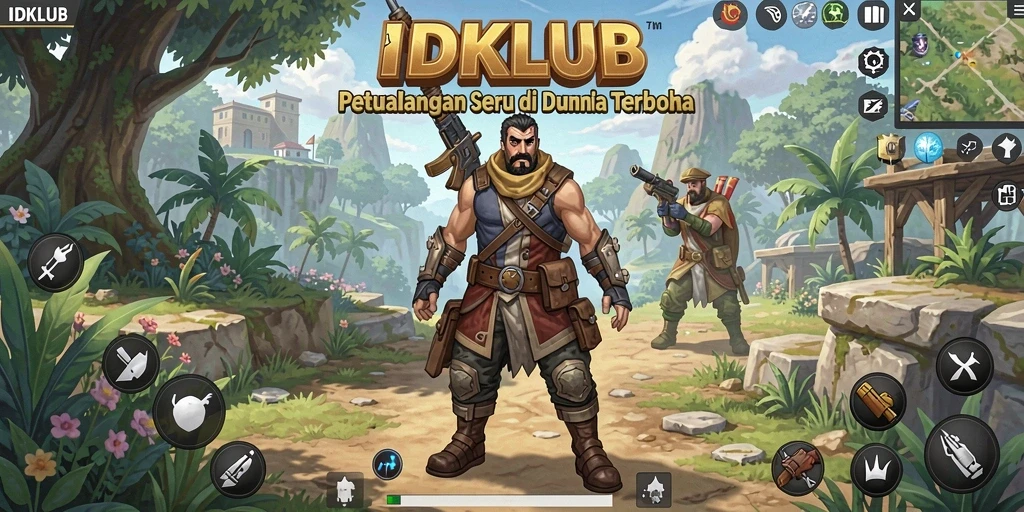 Tangkapan layar permainan IDKLUB dengan pemandangan dunia terbuka yang menakjubkan.