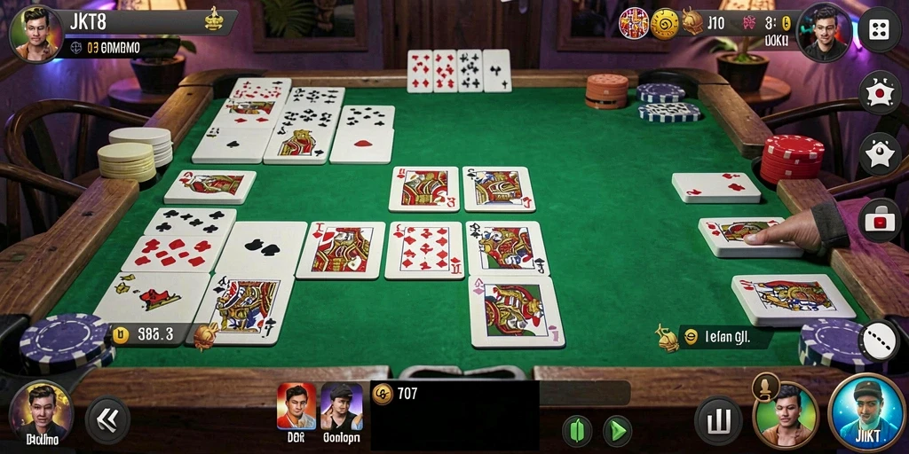 Tampilan gameplay JKT8 yang seru dan interaktif.