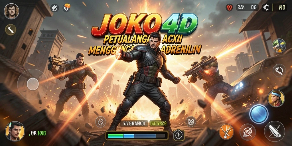 Tangkapan layar utama menunjukkan aksi mendebarkan dalam JOKO4D.