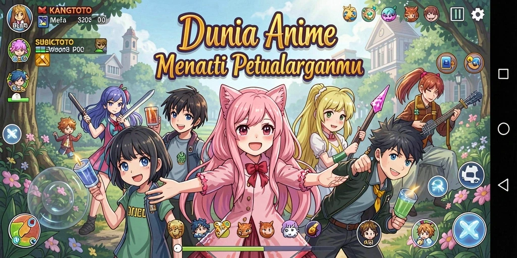 Tangkapan layar KANGTOTO menampilkan pertarungan seru di dunia anime.