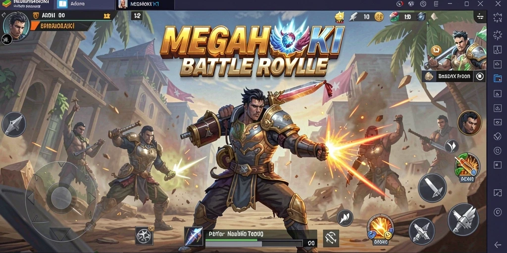 Gameplay seru dan menegangkan saat bertarung di MEGAHOKI.