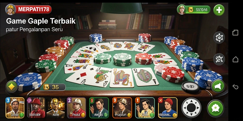 Tampilan gameplay Gaple yang seru di MERPATI178.