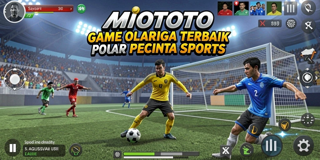 Tampilan gameplay seru dari MIOTOTO yang menampilkan aksi olahraga.