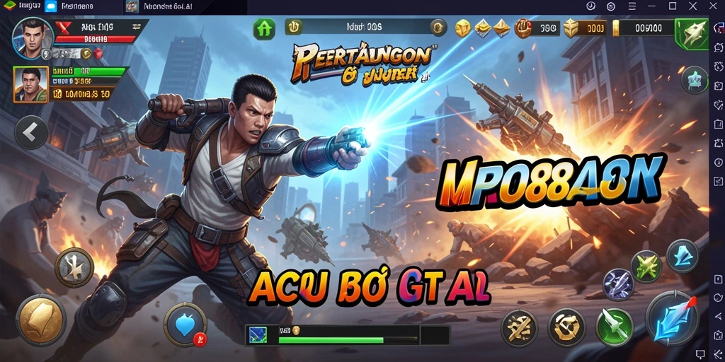 Screenshot menampilkan pertarungan seru dalam game Action MPO88ASIA.