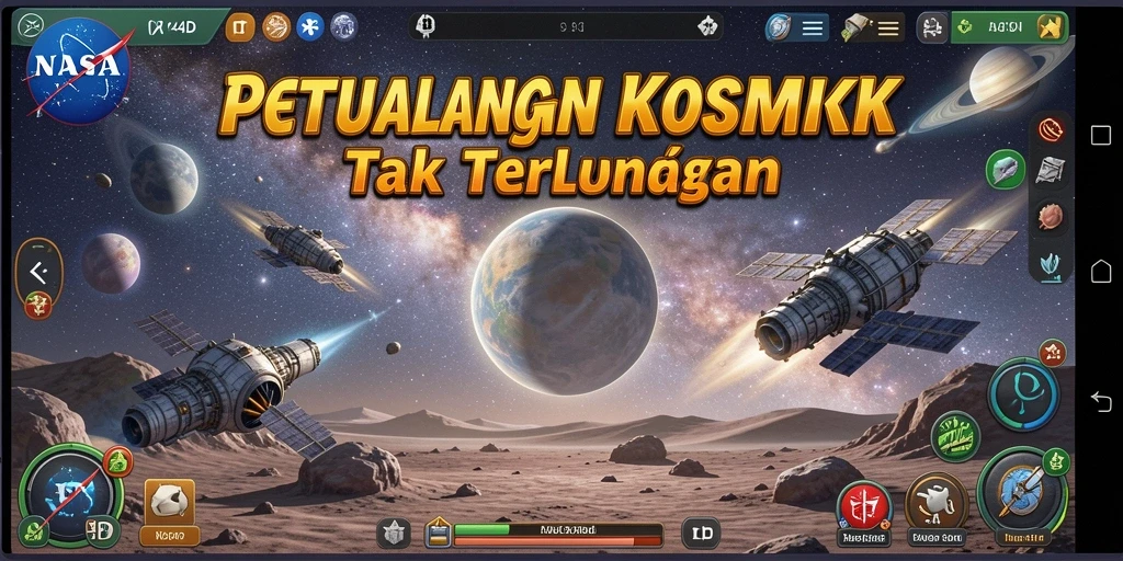 Gameplay luar angkasa yang mendebarkan dan penuh petualangan.