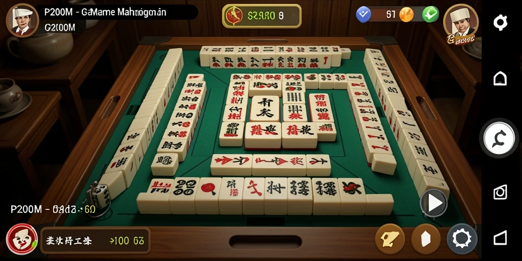 Tampilan gameplay Mahjong yang menarik di P200M.