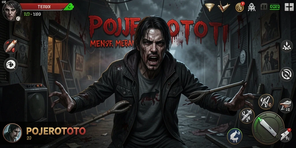 Tampilan gameplay menyeramkan dari POJEROTOTO yang penuh ketegangan.