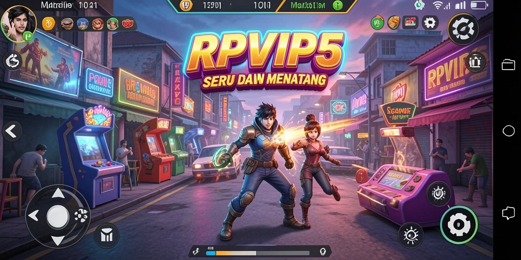 Tampilan gameplay RPVIP5 menampilkan aksi Arcade yang seru dan menghibur.