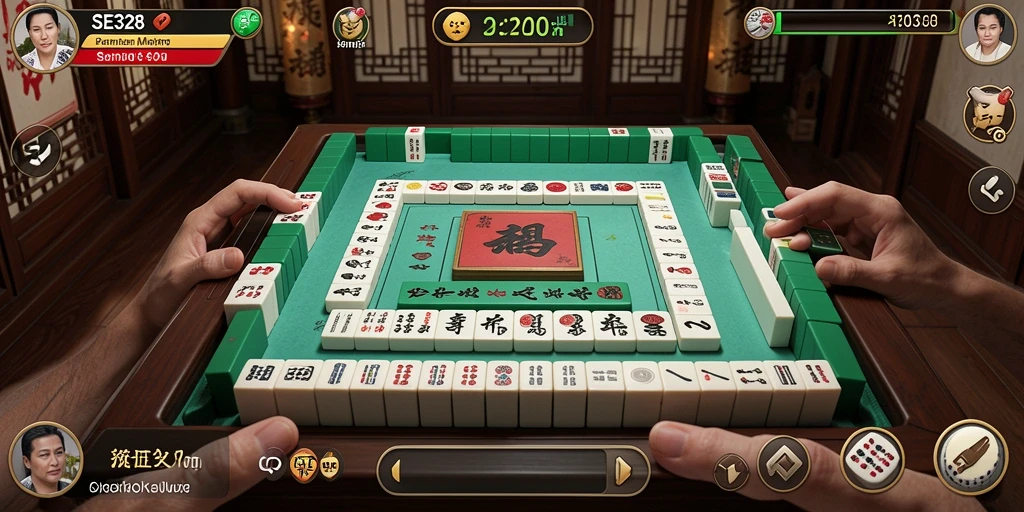 Tampilan utama gameplay SE328 dengan ubin Mahjong yang menantang.