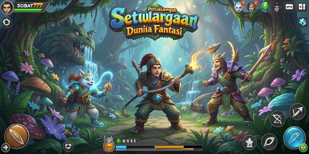 Screenshot gameplay SOBAT777 dengan aksi petualangan yang seru.