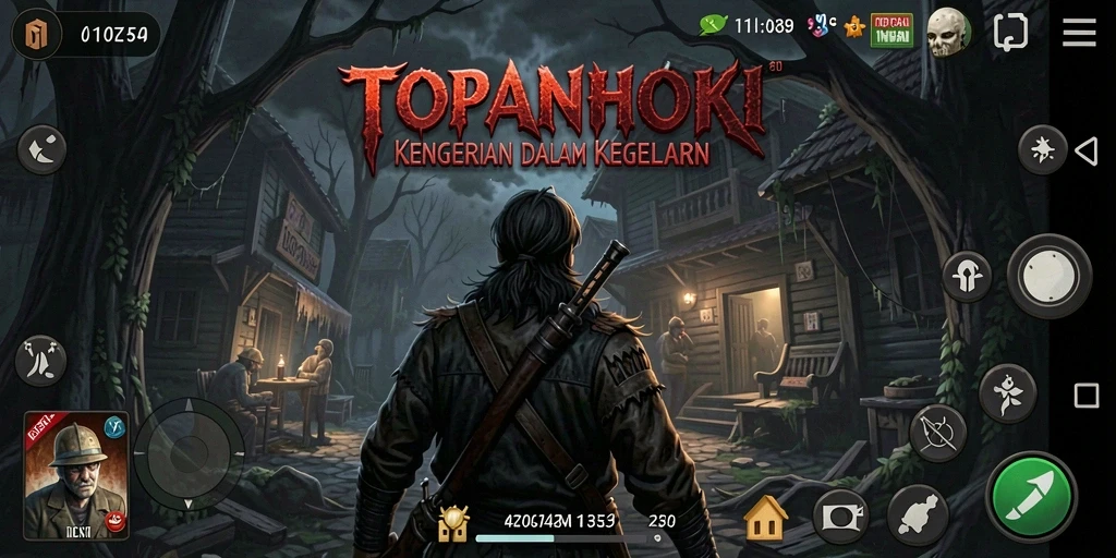 Screenshot utama dari gameplay HORROR yang mendebarkan di TOPANHOKI.