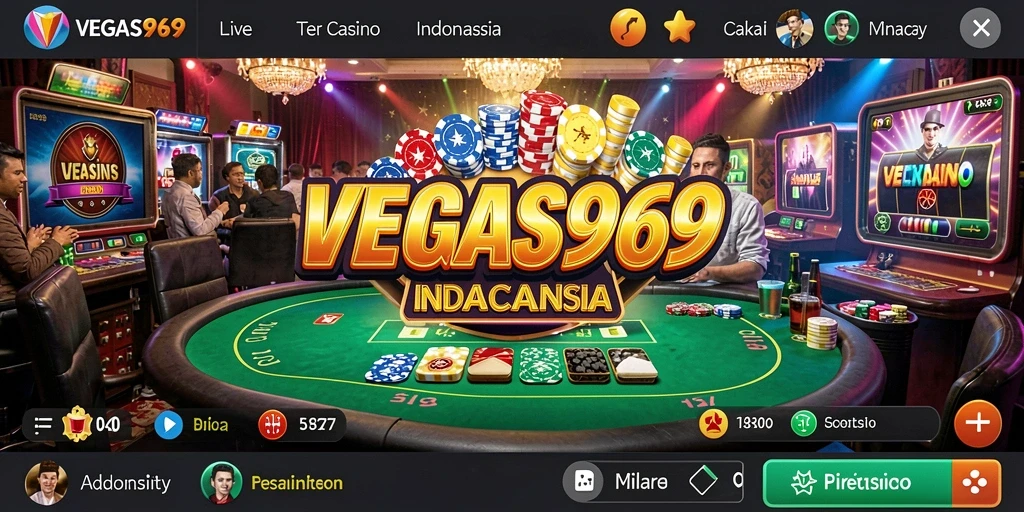 Screenshot gameplay Live Casino di VEGAS969, menampilkan dealer profesional yang berinteraksi dengan pemain.