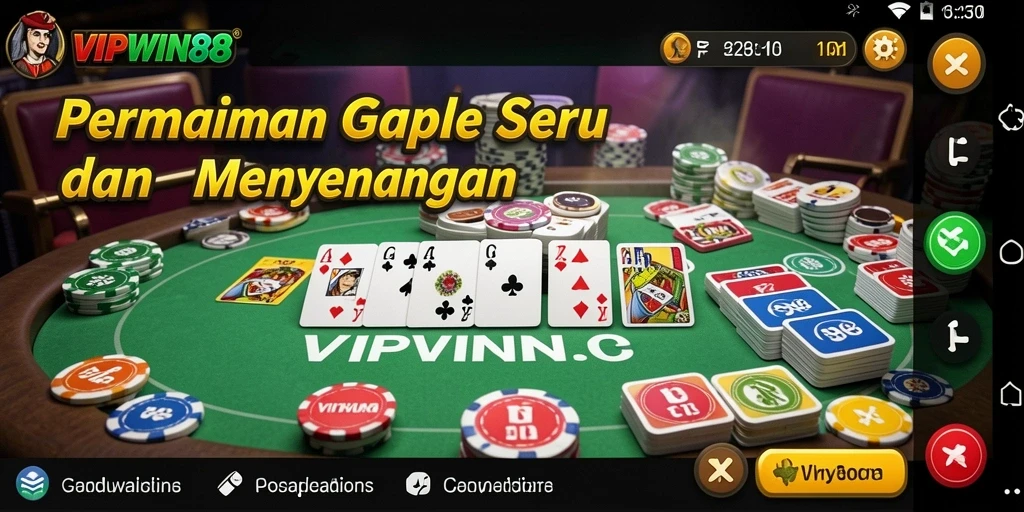 Tampilan gameplay Gaple yang seru dan interaktif.